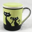 Green Cat Infuser Mug