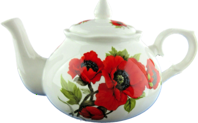 Autumn Poppy Six Cup Teapot