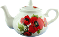 Autumn Poppy Six Cup Teapot