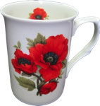 Autumn Poppy Mugs Set of Three