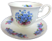 Blue Forget Me Not Cup and Saucer