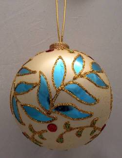 Blue and Green Leaves Ornament