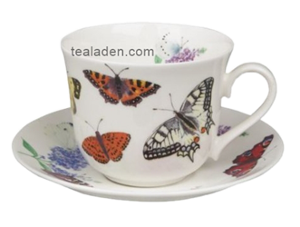Butterfly Garden Breakfast Cup and Saucer