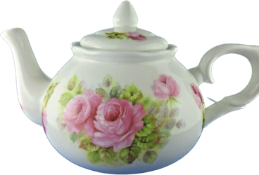 China Pink Rose Six Cup Teapot
