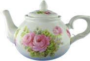 China Pink Rose Six Cup Teapot