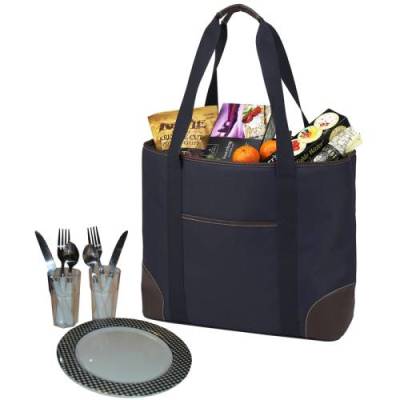 Classic Navy Insulated Cooler Tote for Two