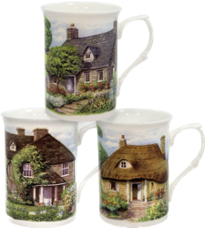 Cottages Mugs Set of Three