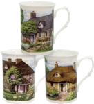 Cottages Mugs Set of Three