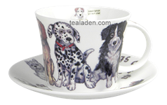 Dogs at Home Breakfast Cup and Saucer
