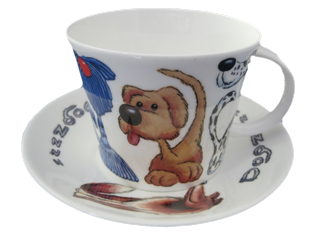 Dogz Breakfast Cup and Saucer