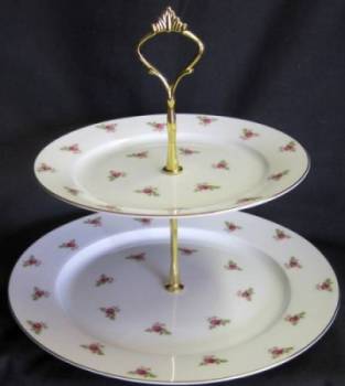 Dot Rose Two Tier Tray