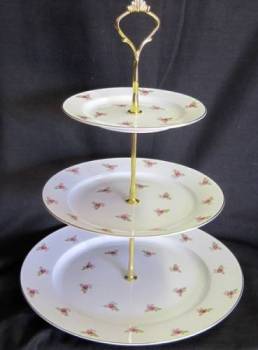Dot Rose Three Tier Tray