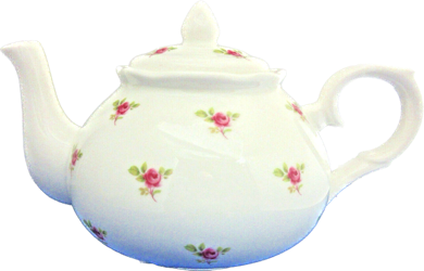 Dot Rose Teapot Six Cup
