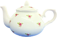 Dot Rose Teapot Six Cup