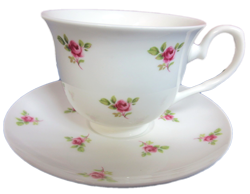 Dot Rose Cup and Saucer