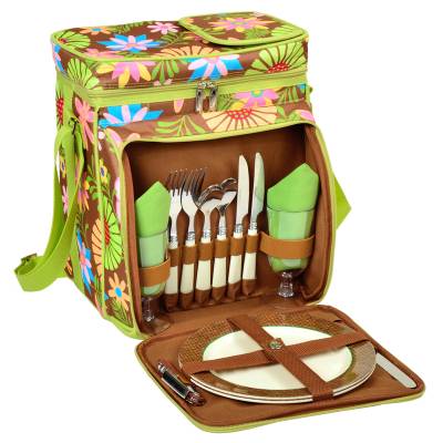 Floral Picnic Cooler for Two
