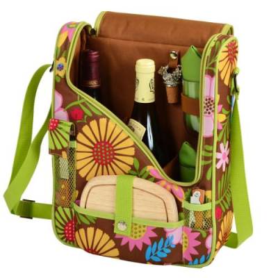Floral Wine and Cheese Cooler Tote