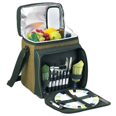 Forest Green Picnic Cooler for Two