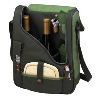 Forest Green Wine and Cheese Cooler Tote
