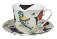 Garden Bird Breakfast Cup and Saucer