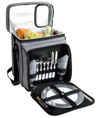 Houndstooth Picnic Cooler for Two