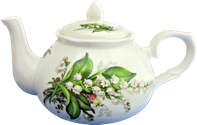 Lily of the Valley Six Cup Teapot