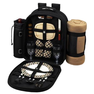 London Picnic Backpack with Blanket for Two