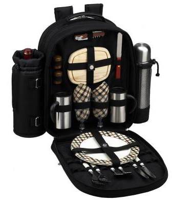 London Picnic Backpack with Coffee Service for Two