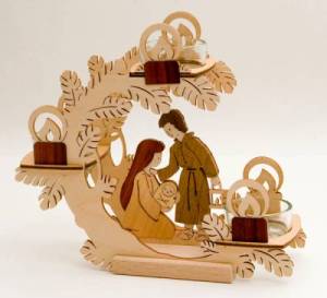 Nativity Scene Candle Holder