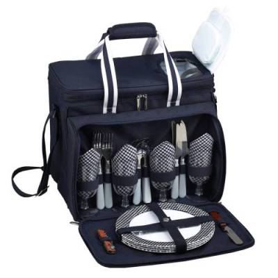 Navy Picnic Cooler for Four