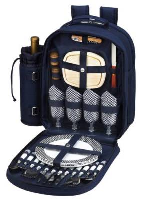 Navy Picnic Backpack for Four