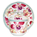 Orchid Garden Breakfast Cup and Saucer