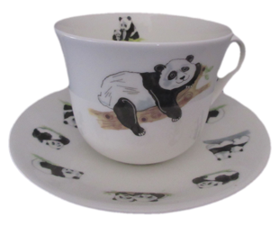 Panda Breakfast Cup and Saucer