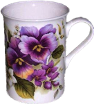 Pansy Wrap Mugs Set of Three