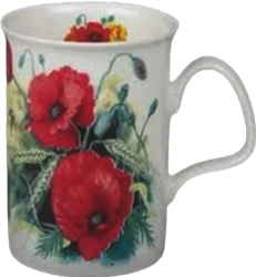 Poppy Mugs Set of Two