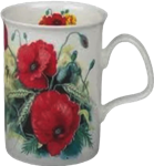 Poppy Mugs Set of Two