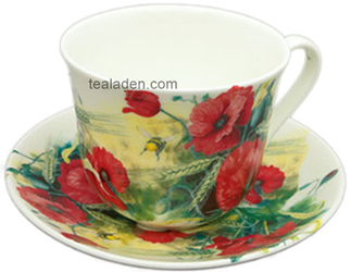 Poppy Breakfast Cup and Saucer