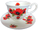 Autumn Poppy Cup and Saucer