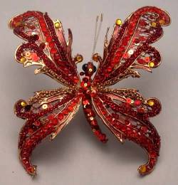 Red Scalloped Butterfly