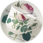 Redoute Rose Breakfast Cup and Saucer