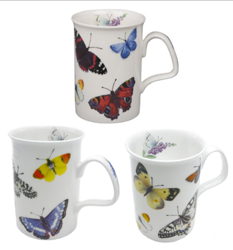 Butterfly Garden Mugs Set of Three