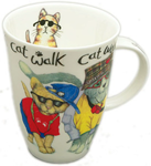 Animal Fashions Cat Mugs Set of Two