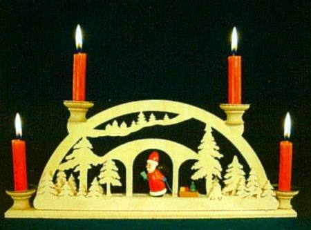 Santa in Forest Candle Arch