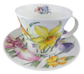 Spring Flowers Breakfast Cup and Saucer