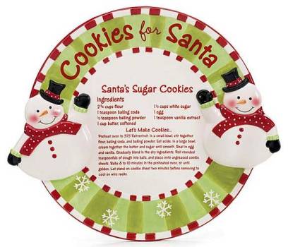 Santa Cookie Plate