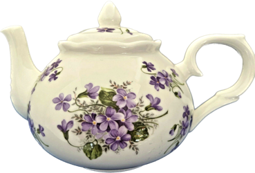 Wild Violets Six Cup Teapot